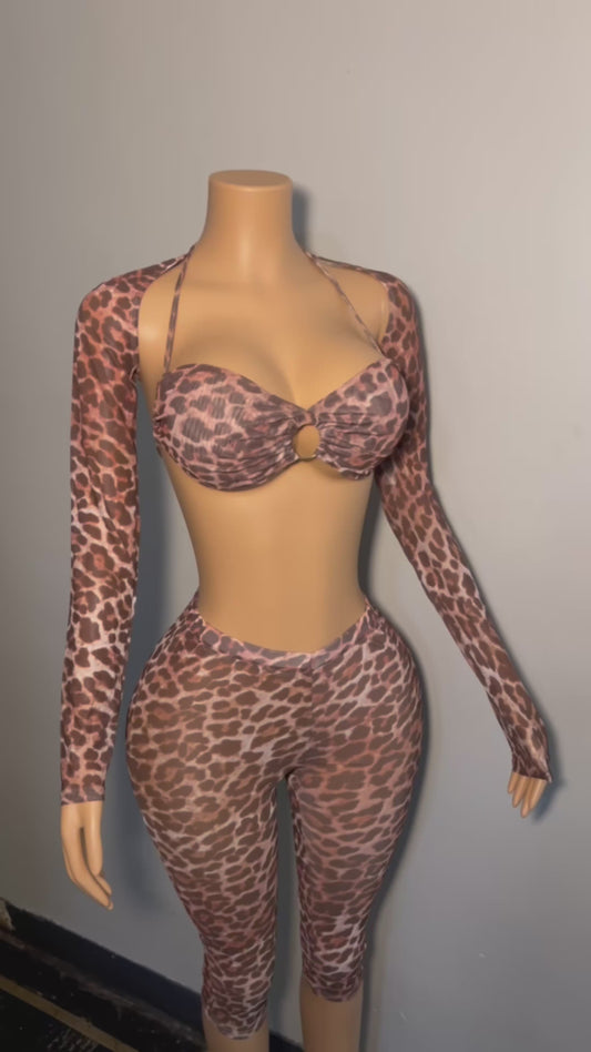 Cheetah Short Set